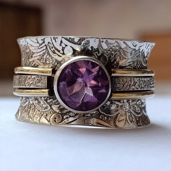 AuraGlow - Bohemian Crystal Meditation Ring
