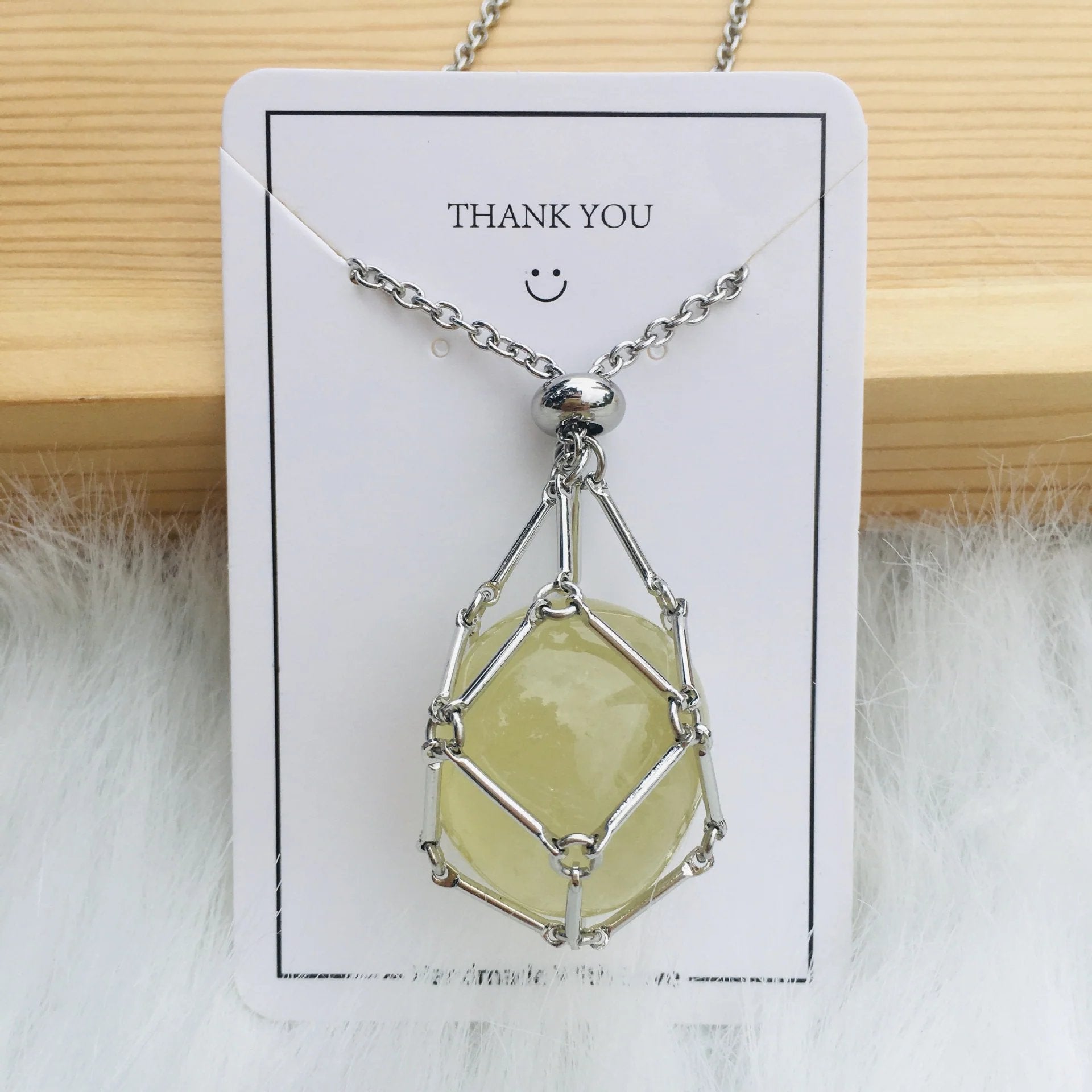 AuraGlow Crystal Holder Necklace - Customizable Elegance